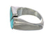 Silver Turquoise Inlay Ring Size 5-1/2 AX90641