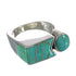Turquoise Southwest Authentic Sterling Silver Jewelry Ring Size 6-1/2 AX90803