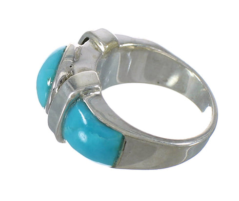 Turquoise Silver Southwestern Ring Size 5-1/4 AX90947