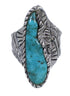 Southwest Sterling Silver Turquoise Ring Size 7-3/4 FX93070