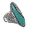 Authentic Sterling Silver Turquoise Jewelry Ring Size 7-3/4 FX93280