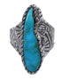 Southwest Sterling Silver Turquoise Jewelry Ring Size 8-1/2 FX93300