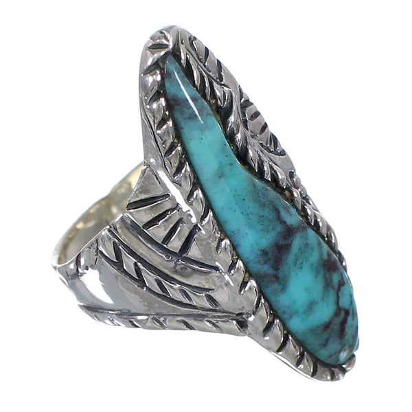 Sterling Silver Turquoise Southwest Ring Size 6-3/4 FX93307