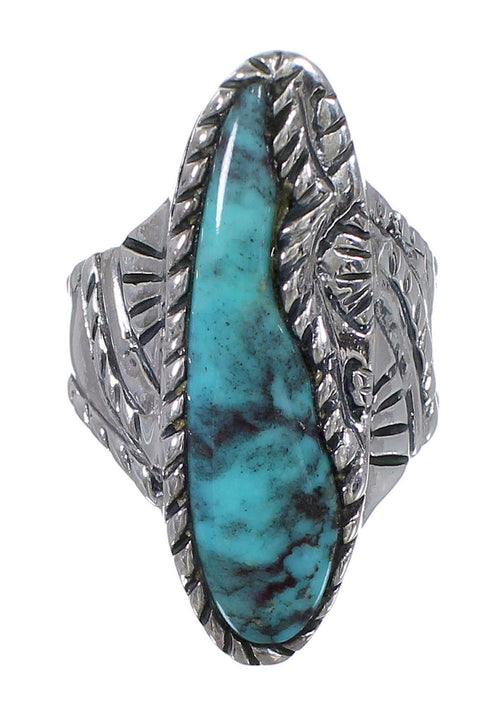 Sterling Silver Turquoise Southwest Ring Size 6-3/4 FX93307