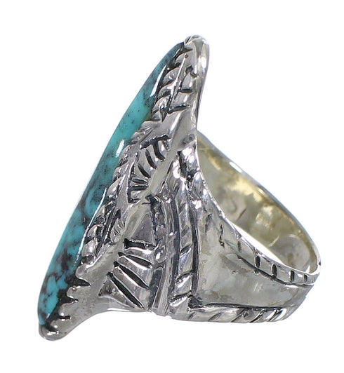 Sterling Silver Turquoise Southwest Ring Size 6-3/4 FX93307