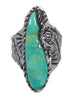 Genuine Sterling Silver Turquoise Jewelry Ring Size 6-1/2 FX93316