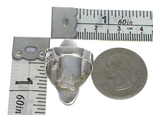 Genuine Sterling Silver Turquoise Jewelry Ring Size 6-1/2 FX93316