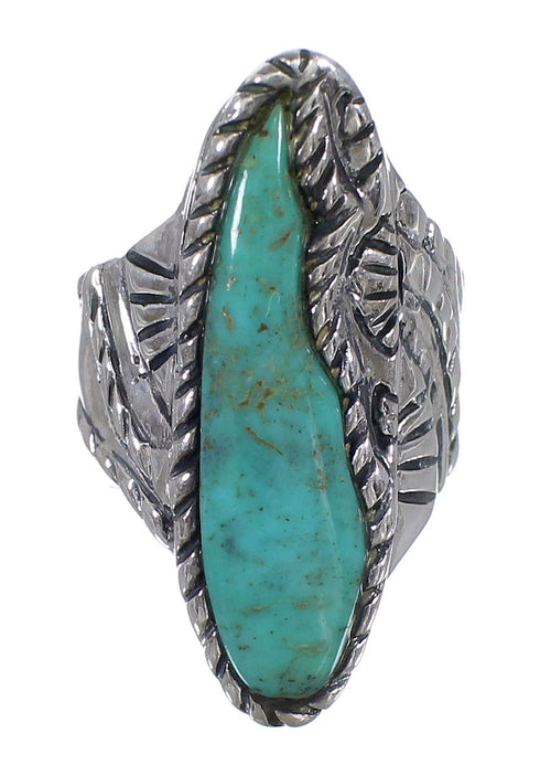Sterling Silver Turquoise Southwest Jewelry Ring Size 6 FX93321