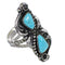 Genuine Sterling Silver Turquoise Jewelry Ring Size 7 FX93372