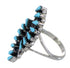 Southwest Silver And Turquoise Needlepoint Ring Size 6 YX93157
