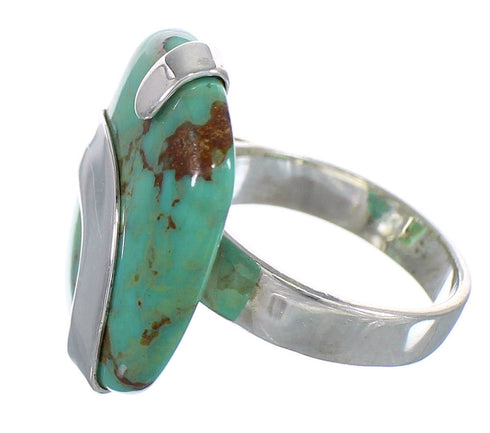 Authentic Sterling Silver Southwest Turquoise Jewelry Ring Size 4-1/2 RX88594