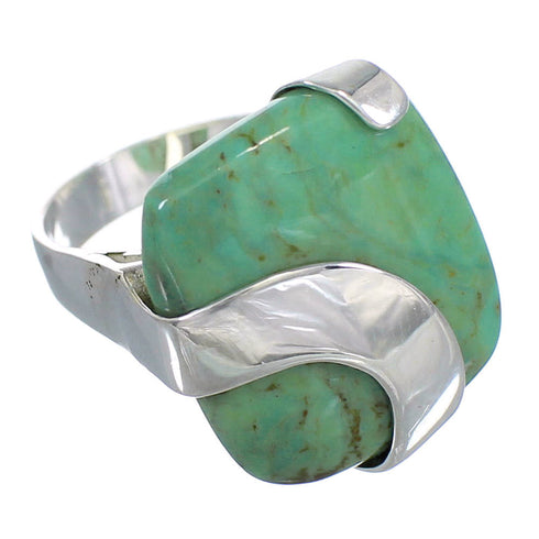 Southwest Jewelry Turquoise Genuine Sterling Silver Ring Size 8 RX88599