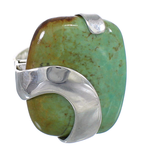 Genuine Sterling Silver And Turquoise Jewelry Ring Size 7-1/4 RX88603