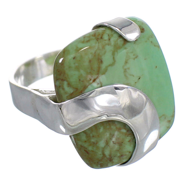 Genuine Sterling Silver Turquoise Jewelry Ring Size 7-1/4 RX88618