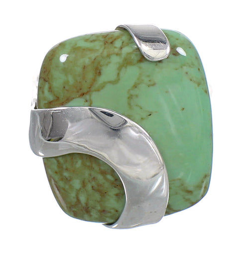 Genuine Sterling Silver Turquoise Jewelry Ring Size 7-1/4 RX88618