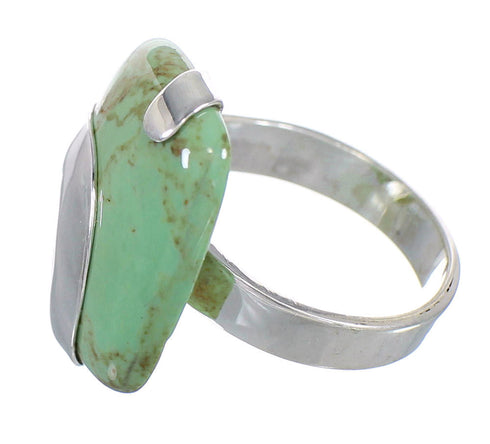 Genuine Sterling Silver Turquoise Jewelry Ring Size 7-1/4 RX88618