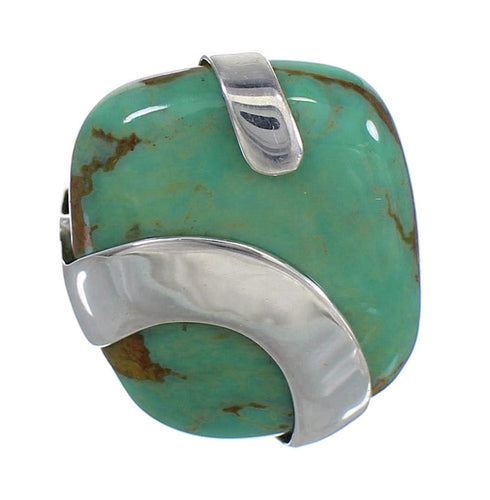 Turquoise And Genuine Sterling Silver Ring Size 5-1/2 RX88627