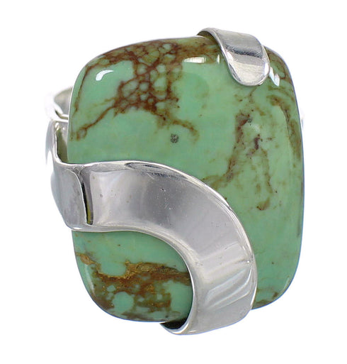 Genuine Sterling Silver Southwest Turquoise Ring Size 7-1/2 RX88634