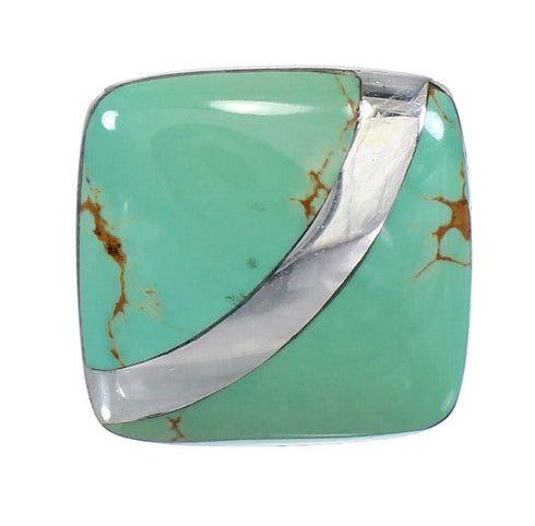 Turquoise Authentic Sterling Silver Southwestern Ring Size 5-1/4 RX88666