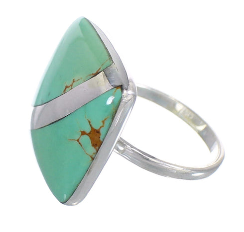 Turquoise Authentic Sterling Silver Southwestern Ring Size 5-1/4 RX88666
