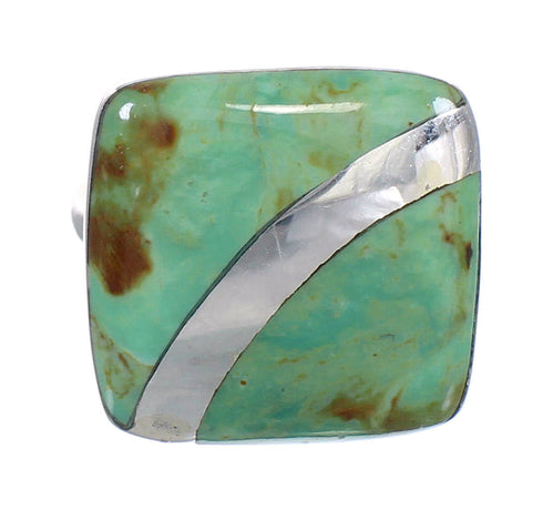 Turquoise Authentic Sterling Silver Jewelry Ring Size 7 RX88690