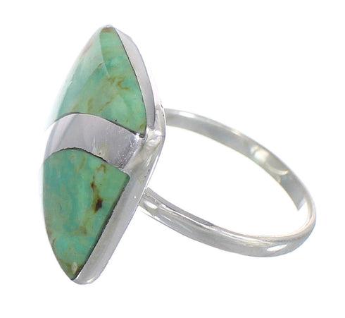Turquoise Authentic Sterling Silver Jewelry Ring Size 7 RX88690
