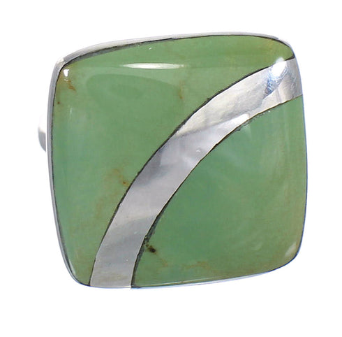 Turquoise Genuine Sterling Silver Southwest Ring Size 6-1/4 RX88693