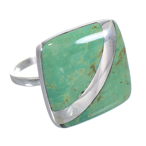 Turquoise Genuine Sterling Silver Jewelry Ring Size 8 RX88702