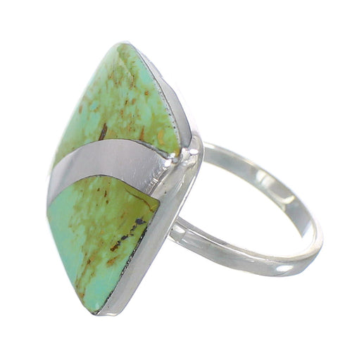 Turquoise And Sterling Silver Southwest Jewelry Ring Size 4-1/2 RX88709