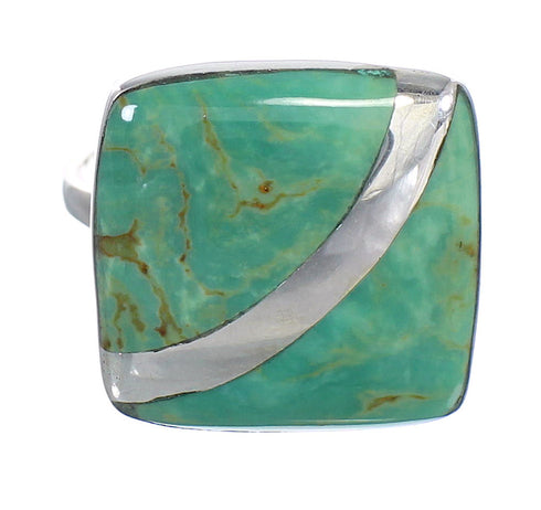 Sterling Silver And Turquoise Jewelry Ring Size 6-1/2 RX88711
