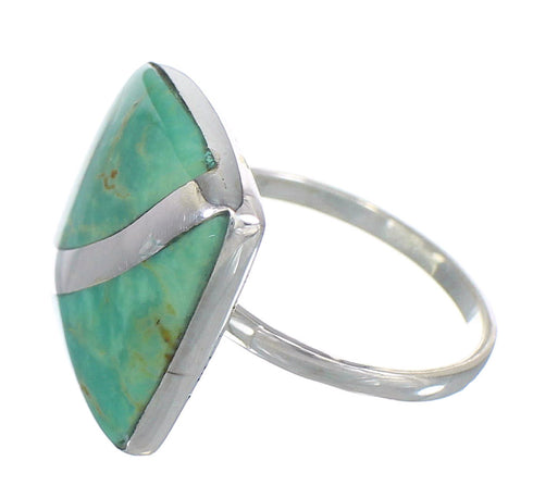 Sterling Silver And Turquoise Jewelry Ring Size 6-1/2 RX88711