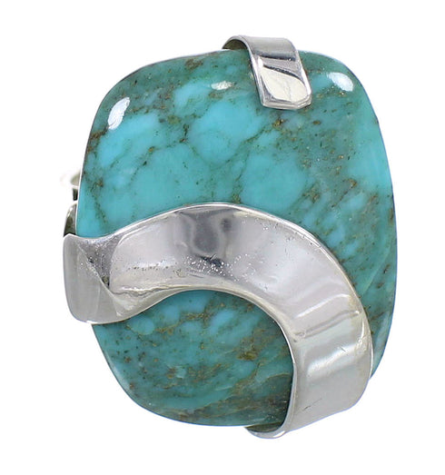 Authentic Sterling Silver Turquoise Southwest Ring Size 7-3/4 RX88744