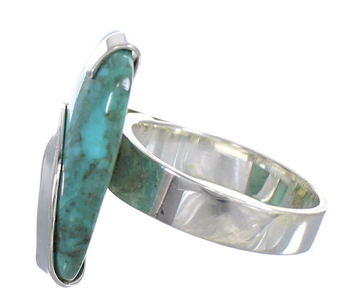 Authentic Sterling Silver Turquoise Southwest Ring Size 7-3/4 RX88744