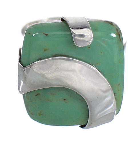 Authentic Sterling Silver Turquoise Jewelry Ring Size 5-1/4 RX88777