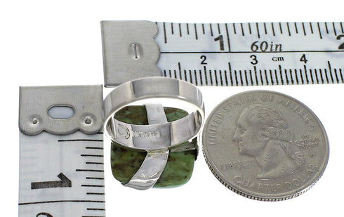 Authentic Sterling Silver Turquoise Jewelry Ring Size 5-1/4 RX88777