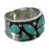 Genuine Sterling Silver Turquoise Jewelry Ring Size 7-1/2 FX91317