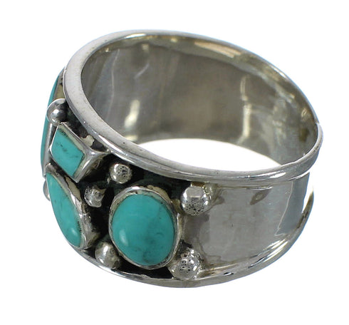 Authentic Sterling Silver Turquoise Ring Size 4-1/4 FX91301