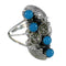 Authentic Sterling Silver Turquoise Southwest Ring Size 6-3/4 FX90956