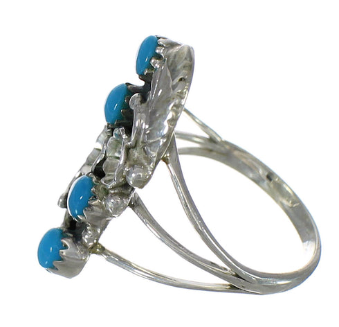 Authentic Sterling Silver Turquoise Jewelry Ring Size 5-1/2 FX90945