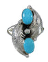 Sterling Silver Turquoise Southwest Jewelry Ring Size 5-1/2 FX91048