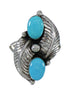 Genuine Sterling Silver Turquoise Jewelry Ring Size 4-3/4 FX91114