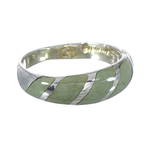 Turquoise Silver Jewelry Southwest Ring Size 6-3/4 AX93219