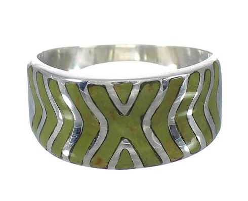 Turquoise Jewelry Authentic Sterling Silver Southwestern Ring Size 6-1/4 AX93050