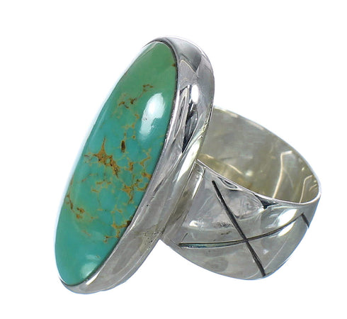 Turquoise Sterling Silver Southwest Ring Size 5-3/4 AX92615