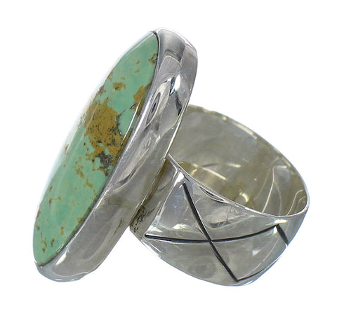 Silver Turquoise Jewelry Southwest Ring Size 5-1/4 AX92683