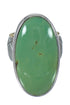 Silver Turquoise Jewelry Southwestern Ring Size 7 AX92685