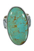 Turquoise Southwestern Jewelry Authentic Sterling Silver Ring Size 6-1/2 AX92711