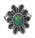 Southwest Sterling Silver Turquoise Flower Ring Size 8 FX91423