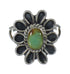Authentic Sterling Silver Turquoise Flower Ring Size 4-3/4 FX91434