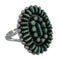 Genuine Sterling Silver Turquoise Needlepoint Ring Size 5-1/2 FX91842